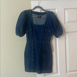 Denim Puff Sleeve Dress